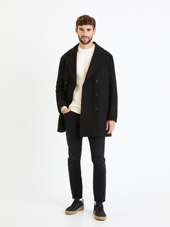 Celio Pulover basic crem pentru bărbați Celio Beclo