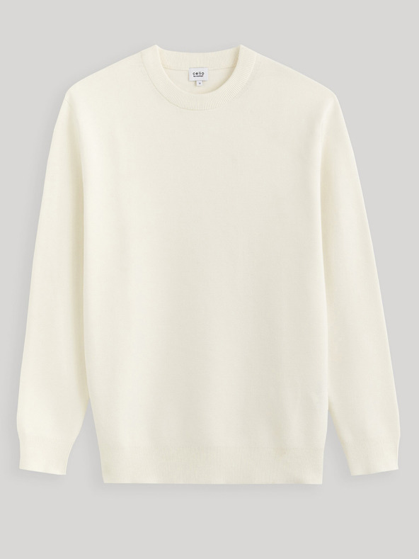 Celio Pulover basic crem pentru bărbați Celio Beclo