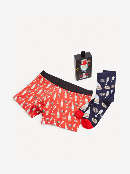 Celio Set de boxeri și șosete în roșu și albastru de la Celio