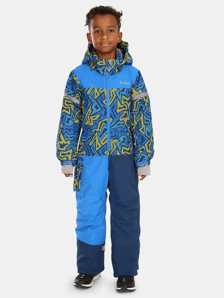 Kilpi Costum de schi albastru cu model de iarnă pentru băieți Kilpi Pontino