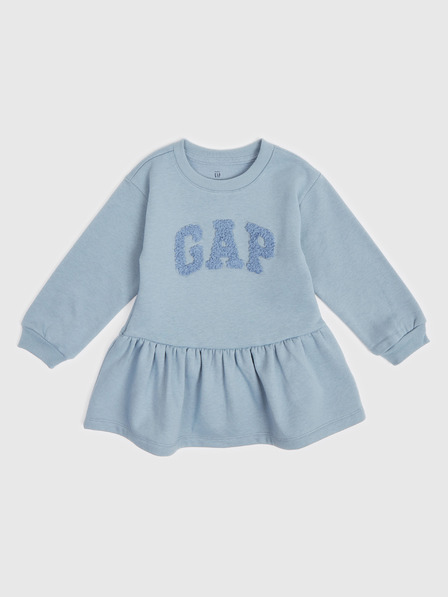 GAP Baby rochie cu glugă și logo GAP