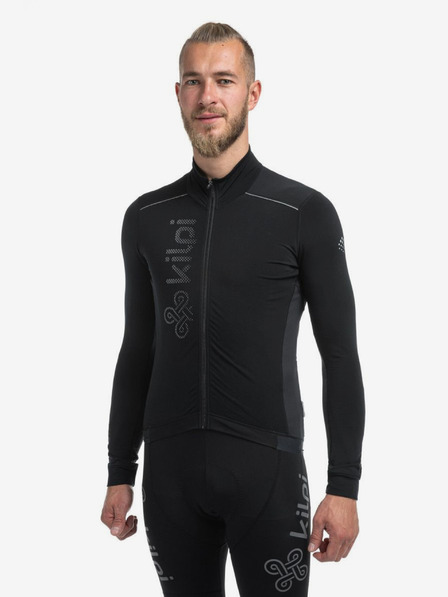 Kilpi Tricou de ciclism negru cu mânecă lungă pentru bărbați Kilpi CAMPOS-M