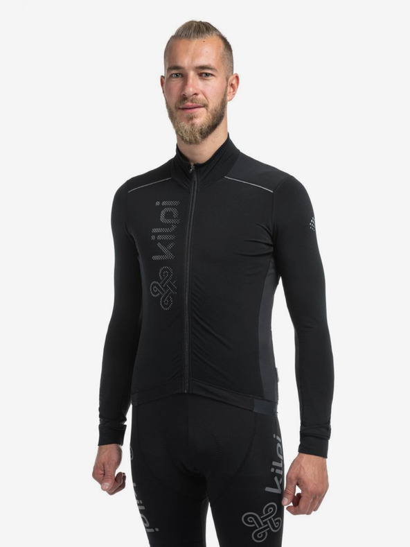 Kilpi Tricou de ciclism negru cu mânecă lungă pentru bărbați Kilpi CAMPOS-M
