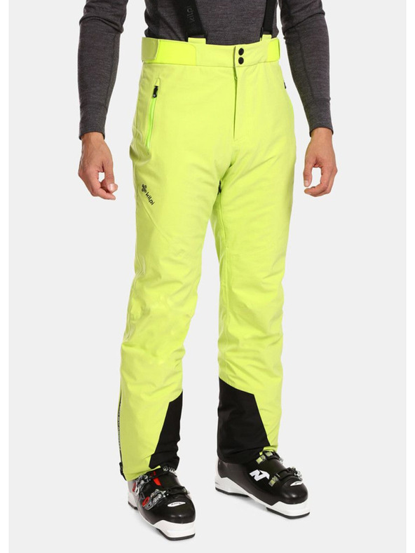 Kilpi Pantaloni de schi verde neon pentru bărbați Kilpi RAVEL