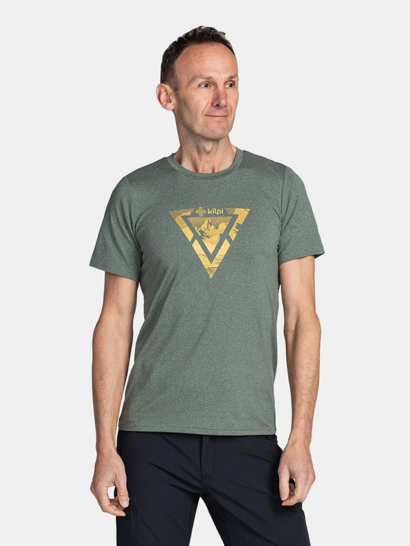Kilpi Tricou sport pentru bărbați verde imprimat Kilpi LISMAIN