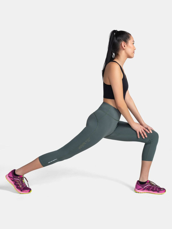 Kilpi Jambiere sport trei sferturi pentru femei verde închis Kilpi AMIRA