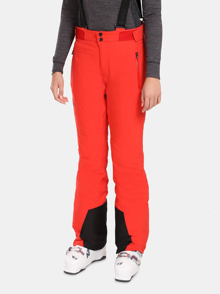 Kilpi Pantaloni de schi roșii pentru femei Kilpi RAVEL