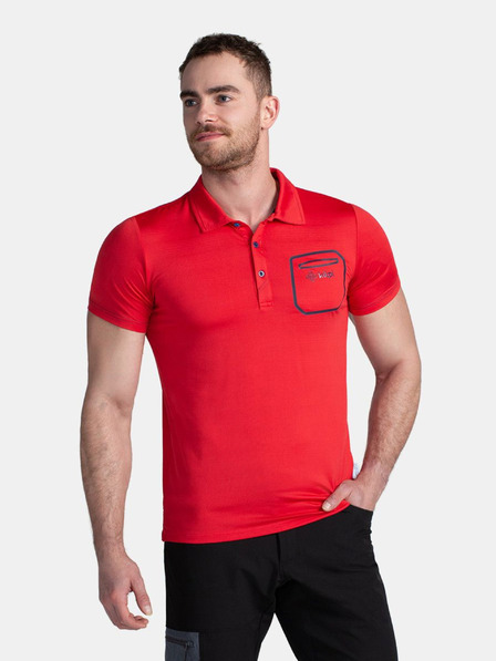Kilpi Tricou sport polo roșu pentru bărbați Kilpi GIVRY