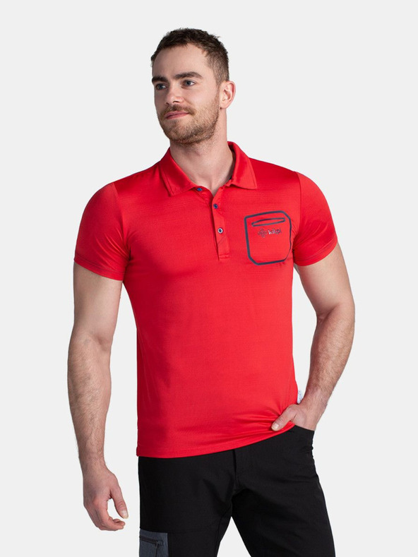 Kilpi Tricou sport polo roșu pentru bărbați Kilpi GIVRY