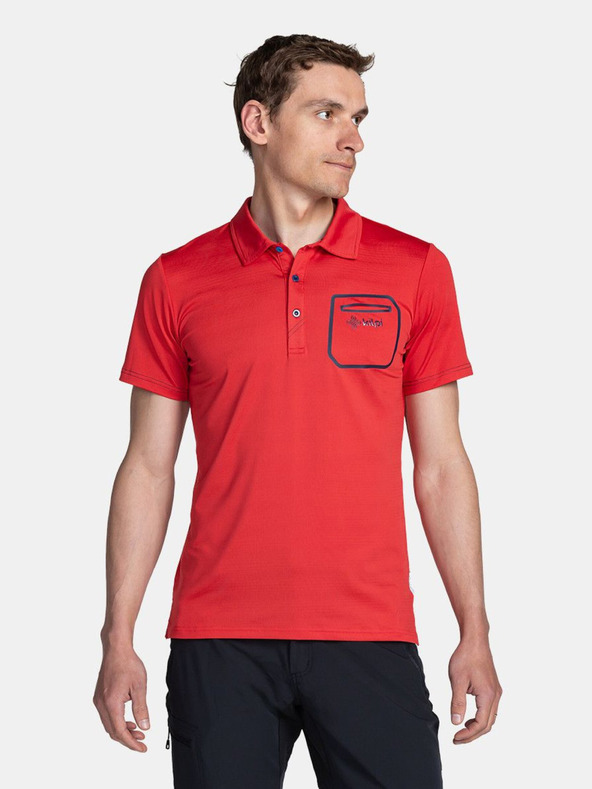 Kilpi Tricou sport polo roșu pentru bărbați Kilpi GIVRY