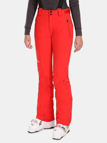 Kilpi Pantaloni de schi roșii pentru femei Kilpi DAMPEZZO-W