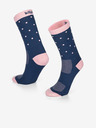Kilpi Șosete unisex roz și albastru cu buline Kilpi DOTS