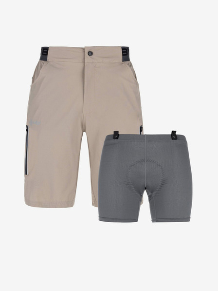 Kilpi Pantaloni scurți de ciclism Kilpi Trackee gri și bej pentru bărbați