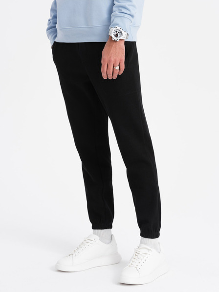Ombre Clothing Pantaloni de trening negri pentru bărbați Ombre Clothing CARROT