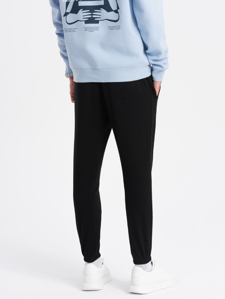 Ombre Clothing Pantaloni de trening negri pentru bărbați Ombre Clothing CARROT