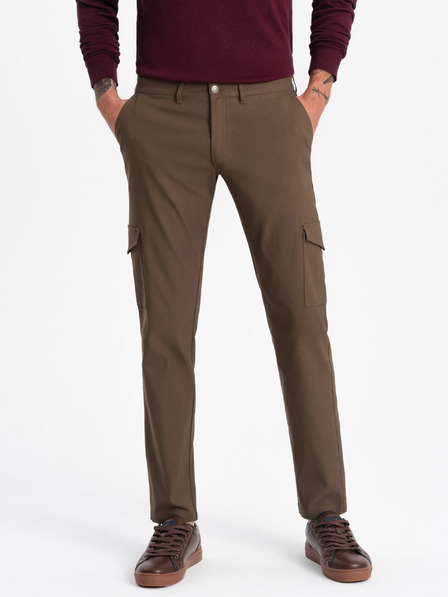 Ombre Clothing Pantaloni cargo kaki pentru bărbați Ombre Clothing