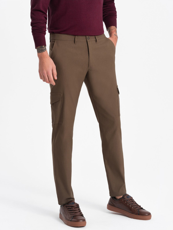 Ombre Clothing Pantaloni cargo kaki pentru bărbați Ombre Clothing