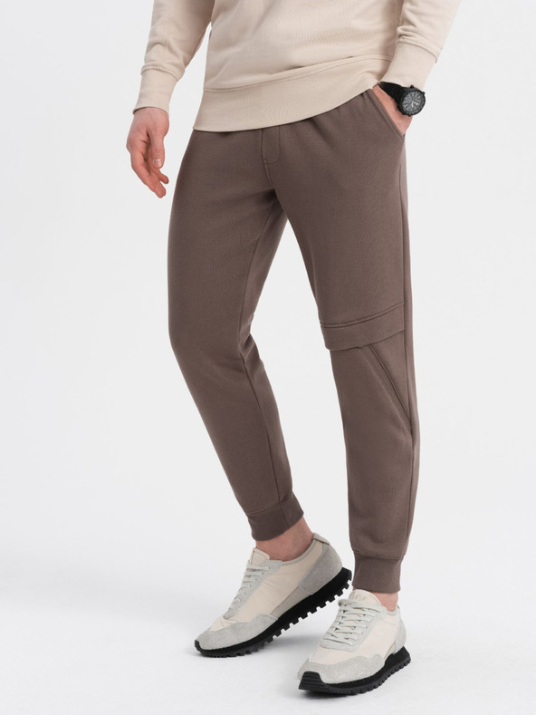 Ombre Clothing Pantaloni cargo maro pentru bărbați Ombre Clothing