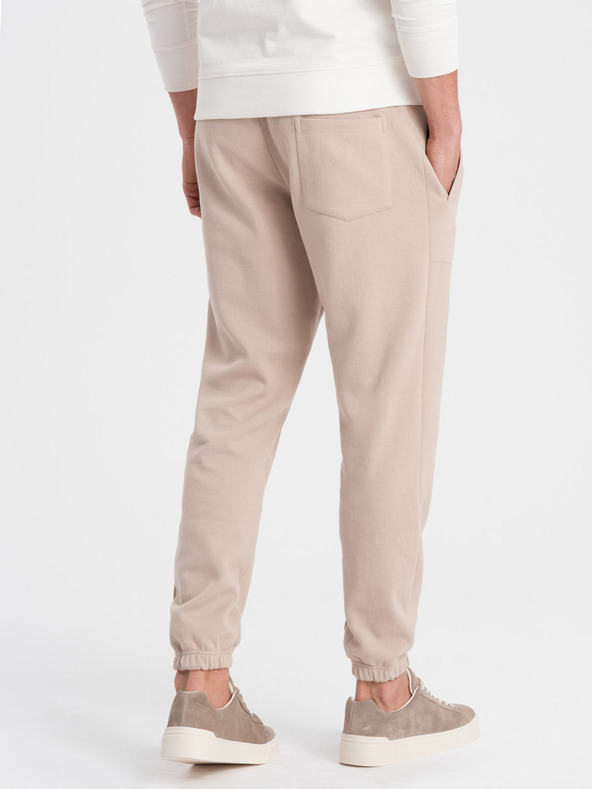 Ombre Clothing Pantaloni de trening pentru bărbați bej Ombre Clothing CARROT