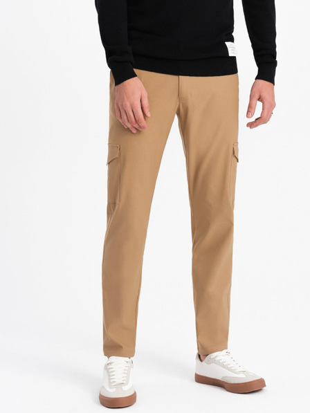 Ombre Clothing Pantaloni cargo bărbați maro deschis Ombre Clothing