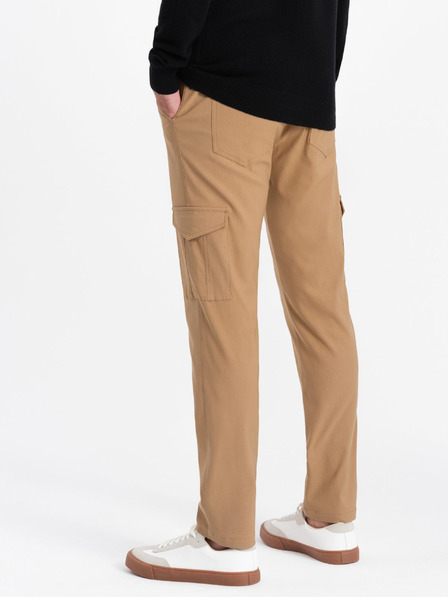 Ombre Clothing Pantaloni cargo bărbați maro deschis Ombre Clothing