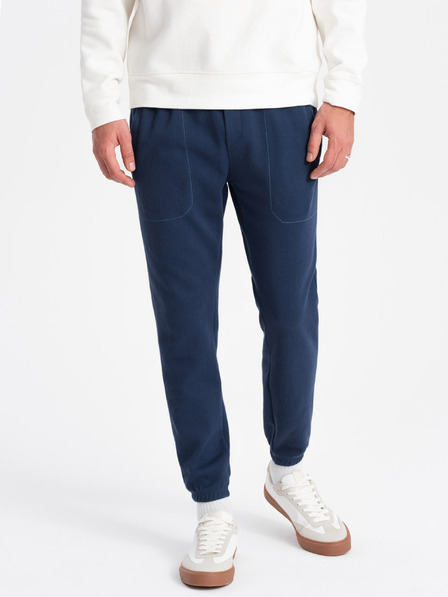 Ombre Clothing Pantaloni de trening Ombre Clothing CARROT albastru închis pentru bărbați