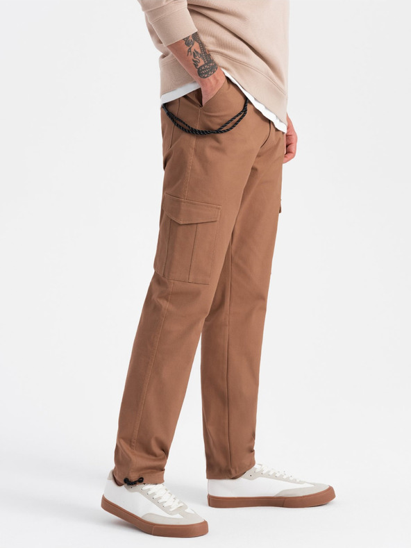 Ombre Clothing Pantaloni cargo bărbați maro Ombre Clothing