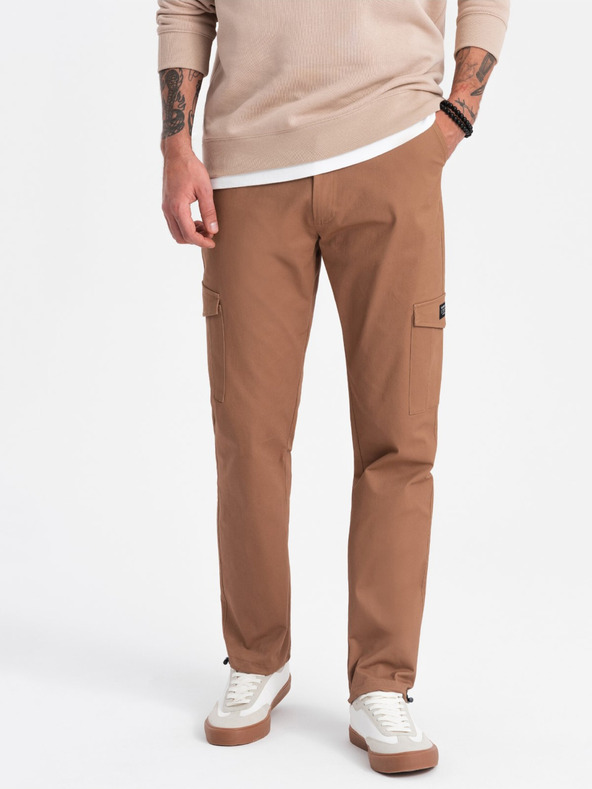 Ombre Clothing Pantaloni cargo bărbați maro Ombre Clothing
