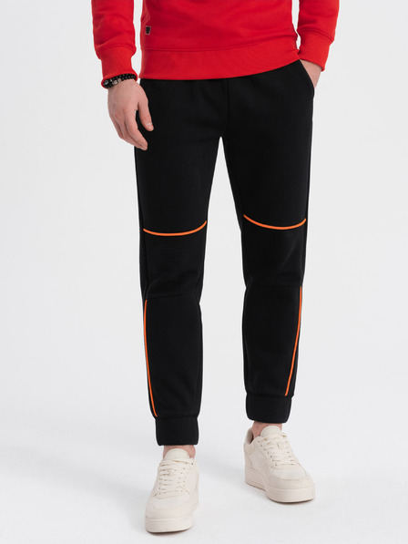 Ombre Clothing Pantaloni de trening negri pentru bărbați Ombre Clothing