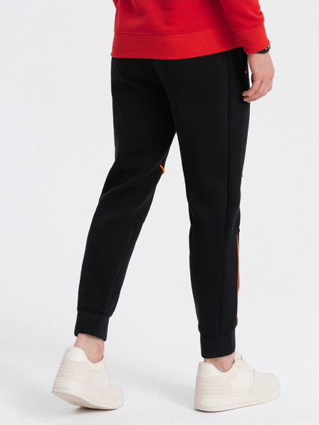 Ombre Clothing Pantaloni de trening negri pentru bărbați Ombre Clothing