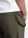 Ombre Clothing Pantaloni cargo verde închis pentru bărbați Ombre Clothing