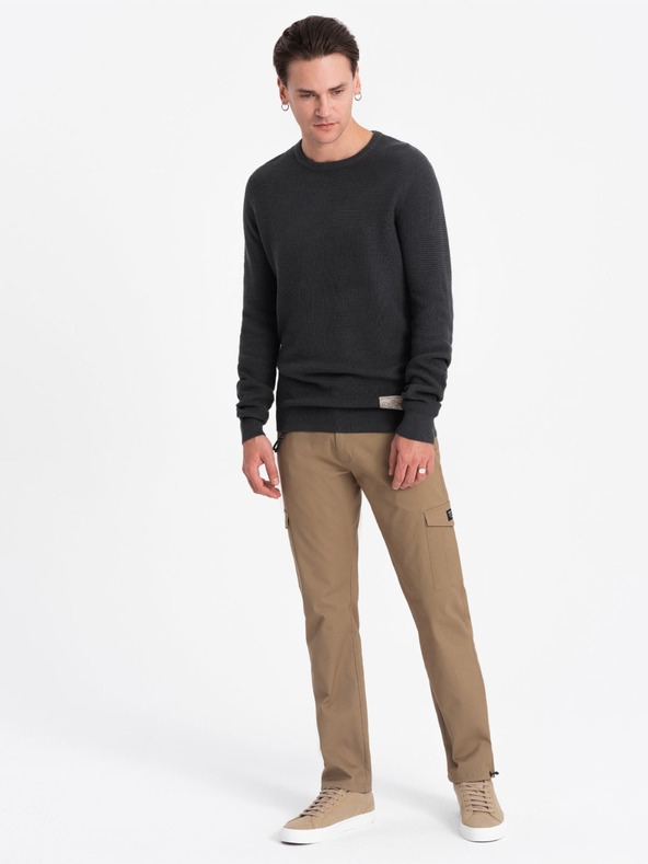 Ombre Clothing Pantaloni cargo bărbați maro Ombre Clothing