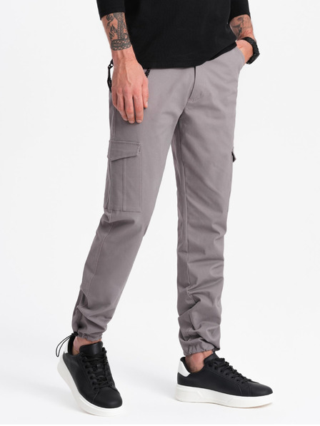 Ombre Clothing Pantaloni Cargo bărbați gri Îmbrăcăminte Ombre