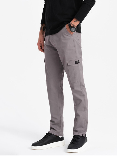 Ombre Clothing Pantaloni Cargo bărbați gri Îmbrăcăminte Ombre