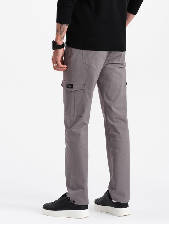 Ombre Clothing Pantaloni Cargo bărbați gri Îmbrăcăminte Ombre