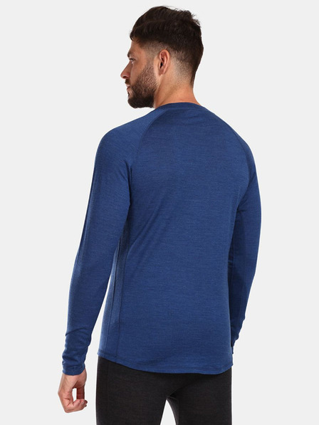 Kilpi Tricou sport albastru închis pentru bărbați din lână Merino KILPI MAVORA TOP