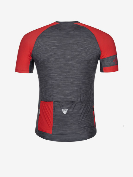 Kilpi Tricou de ciclism roșu și gri pentru bărbați Kilpi SELVA