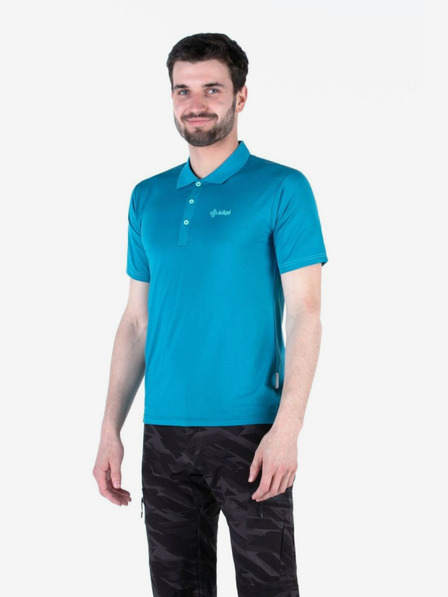 Kilpi Tricou sport polo bărbătesc turcoaz Kilpi COLLAR