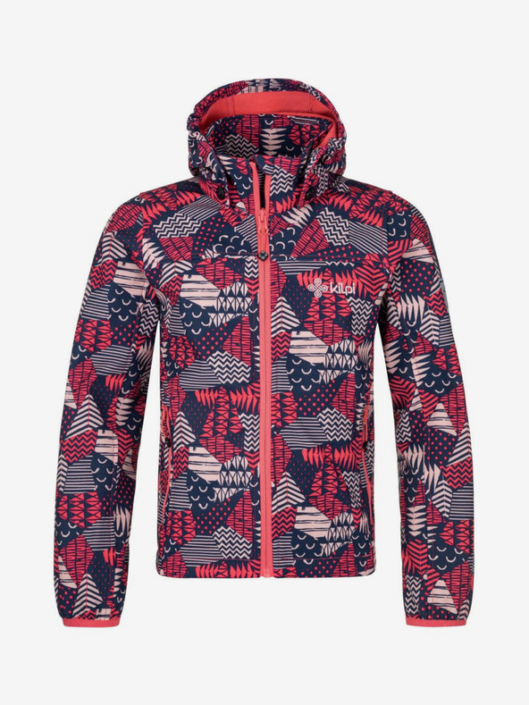 Kilpi Jachetă softshell cu model albastru și roz pentru fete KILPI RAVIA