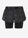 Kilpi Pantaloni scurți de alergare 2in1 cu model pentru femei, negri Kilpi BERGEN