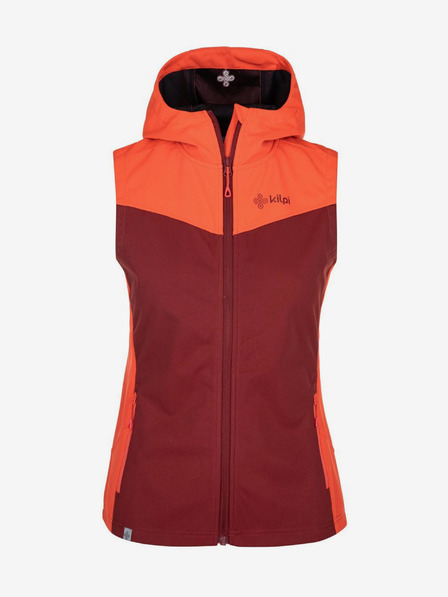 Kilpi Vestă softshell pentru femei portocalie și vin Kilpi CORTINA