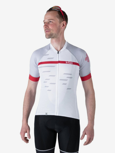 Kilpi Tricou de ciclism alb pentru bărbați Kilpi NERITO