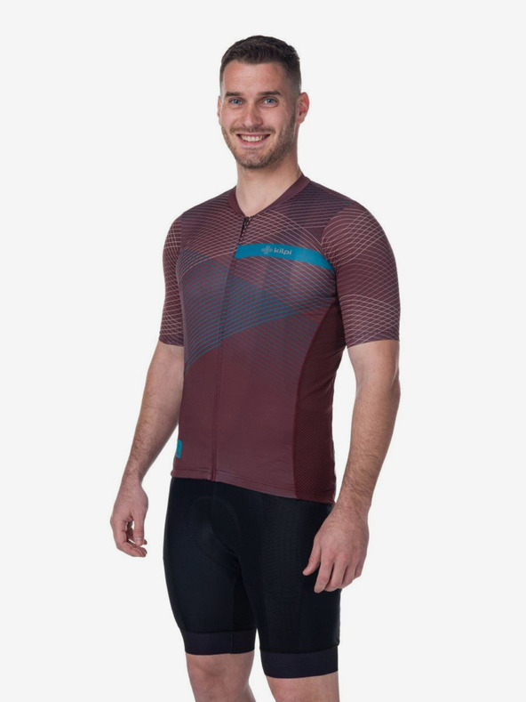 Kilpi Tricou de ciclism Kilpi NERITO burgundy pentru bărbați