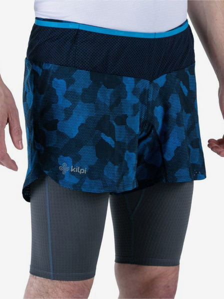 Kilpi Pantaloni scurți de alergare 2in1 cu model pentru bărbați, albastru închis Kilpi BERGEN
