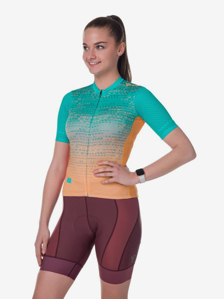 Kilpi Tricou de ciclism Kilpi RITAEL-W portocaliu și turcoaz pentru femei
