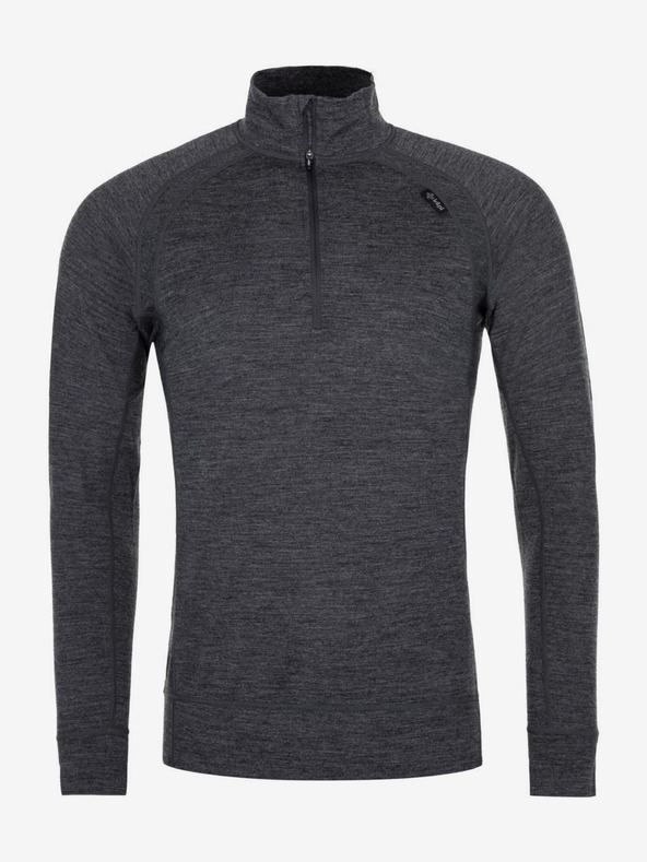 Kilpi Tricou sport gri închis pentru bărbați din lână Merino Kilpi JAGER