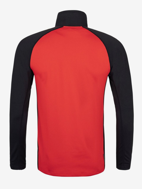 Kilpi Cămașă sport de bărbați neagră și roșie cu guler înalt Kilpi WILLIE