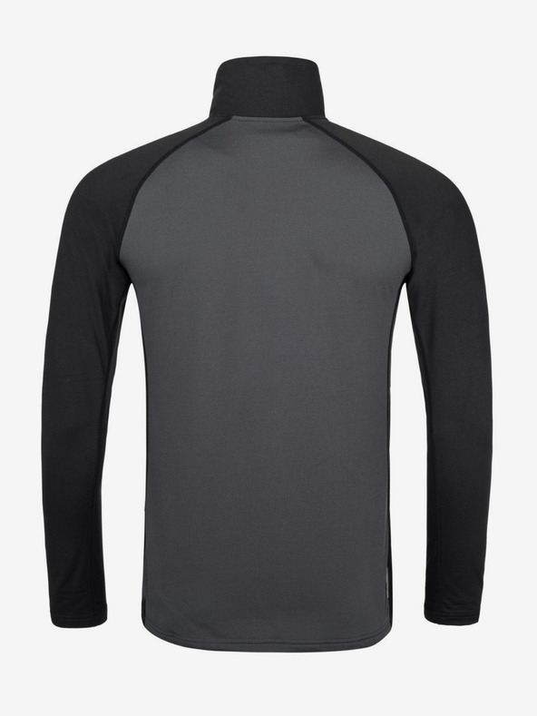 Kilpi Cămașă sport neagră și gri pentru bărbați cu guler stand-up Kilpi WILLIE