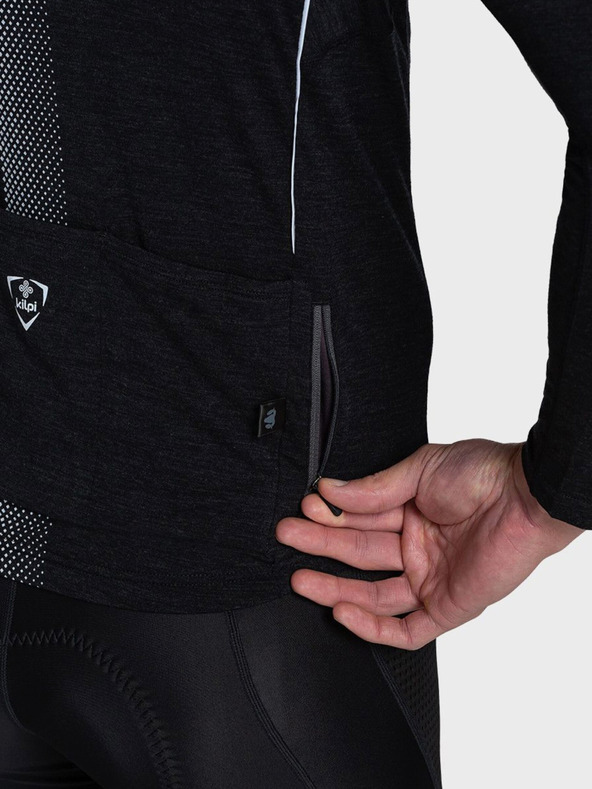 Kilpi Tricou sport negru pentru bărbați cu fermoar Kilpi SONET