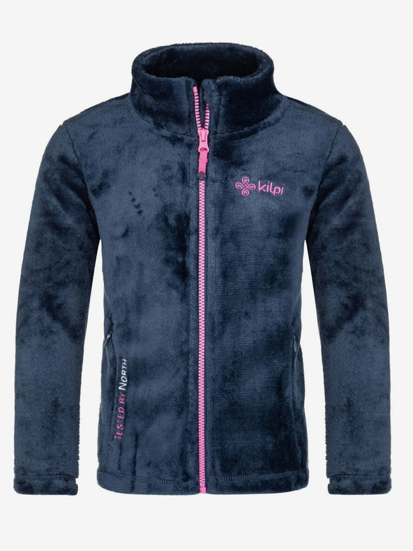 Kilpi Hanorac albastru închis cu fermoar din fleece pentru fete Kilpi ERIN